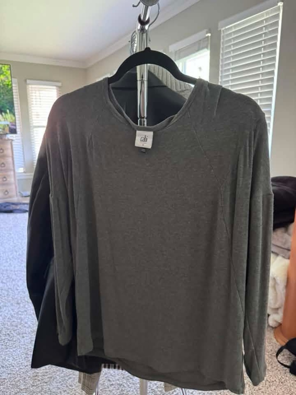 Cabi super soft casual long sleeve shirt - Gray